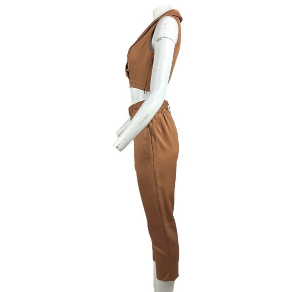Two Piece Pant Set Rust - Picture 2 of 3